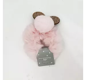 Резинки для волос с ушками медвежонка. Цвет: розовый