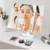 Тройное зеркало для макияжа с подсветкой. Цвет: белый