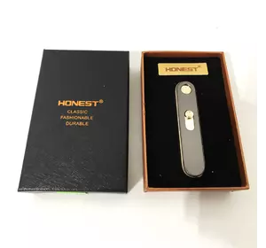 USB зажигалка в подарочной упаковке "Honest" 4825. Цвет: черный