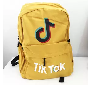 Рюкзак молодежный Тик ток TikTok. Цвет: желтый
