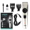 Машинка для стрижки волос беспроводная VGR V-031 Триммер для бритья бороды усов 2 насадки