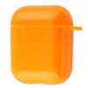 Чехол для Apple AirPods силиконовый ярко-оранжевый