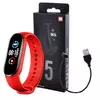 Фитнес браслет Smart Watch M5 Band Classic Black смарт часы-трекер. Цвет: красный