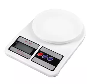 Весы кухонные электронные Domotec SF-400 с LCD дисплеем Белые до 10 кг