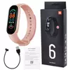 Фитнес браслет FitPro Smart Band M6 (смарт часы, пульсоксиметр, пульс). Цвет: розовый