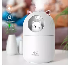 Увлажнитель воздуха Humidifier H2O Cat USB с котиком на 300мл. Цвет: белый