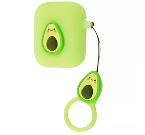 Чехол для Apple AirPods зеленый с авокадо