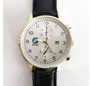 Часы наручные BMW White ремешок черный (реплика)