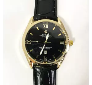 Часы наручные Rolex Black ремешок черный (реплика)
