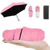 Компактный зонтик в капсуле-футляре Розовый, маленький зонт в капсуле. Цвет: розовый