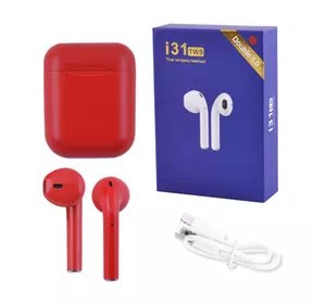 Беспроводные Bluetooth наушники TWS i31-5.0. Цвет: красный