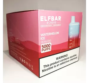 Elf Bar BC5000 Original 5% перезаряжаемый под. Арбуз (Waterlemon Ice)