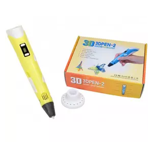 3D ручка Smart 3D Pen 2 c LCD дисплеем. Цвет: желтый