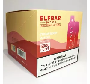 Elf Bar BC5000 Original 5% перезаряжаемый под. Клубника Манго (Strawberry Mango)
